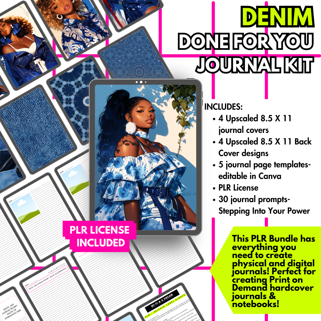 Denim PLR Journal Kit