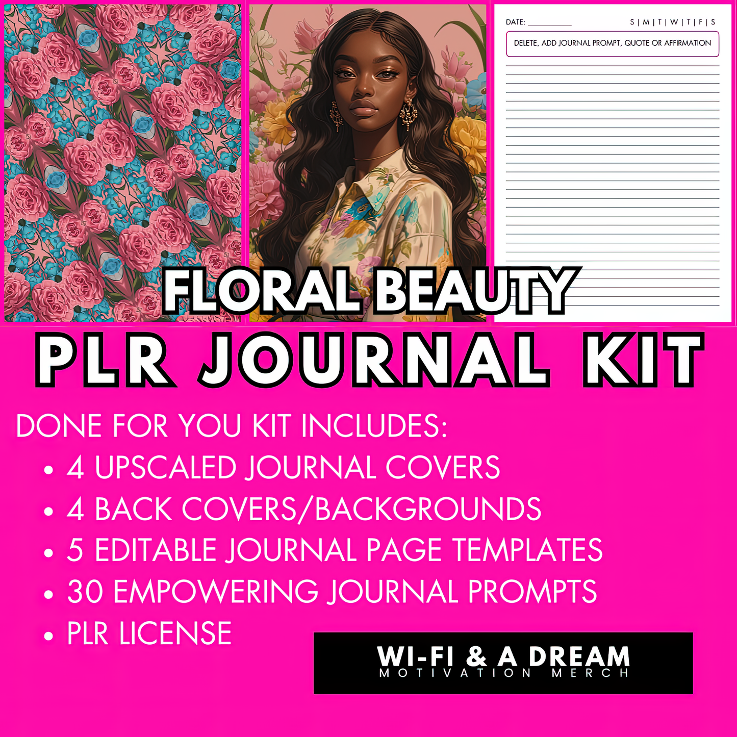 Floral Beauty PLR Journal Kit