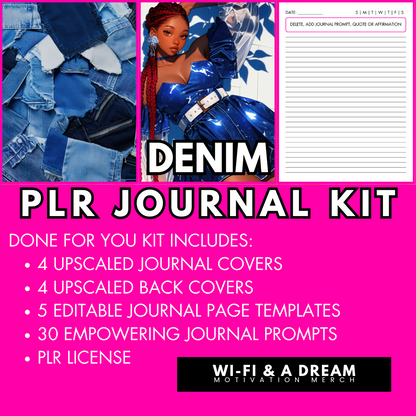 Denim PLR Journal Kit